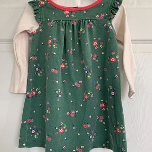 Tea Collection Size 2 Madchen Green Floral Dress